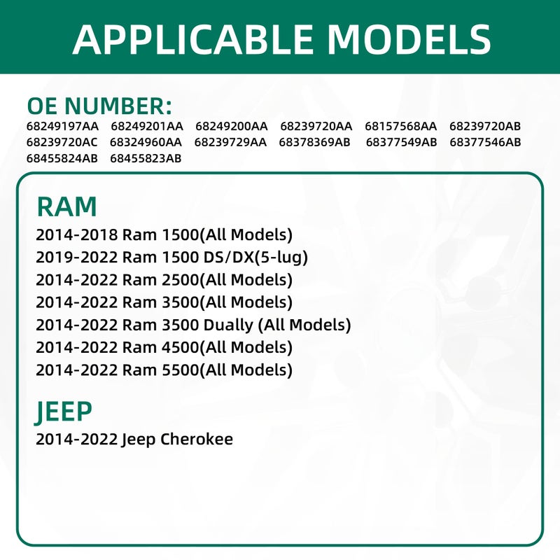 CDWTPS Tire Pressure Monitor Sensors, 434MHz, Compatible with 2014-2021 Dodge RAM Jeep Cherokee, Replace#68249197AA - Image 2